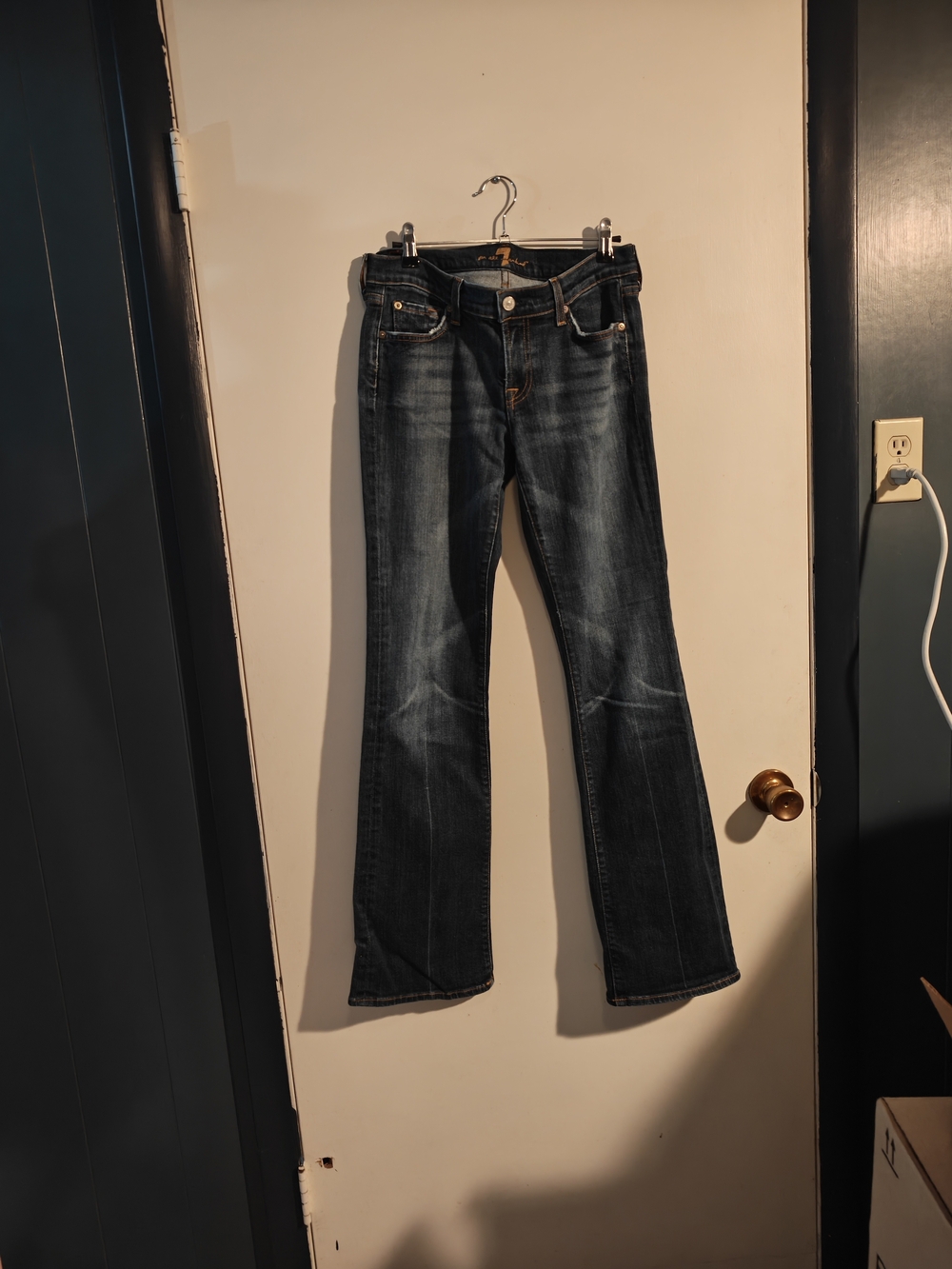 7 For All Mankind Women’s Dark Blue Flare Jeans
